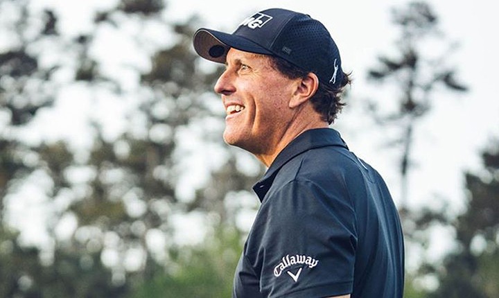 Phil Mickelson in Callaway golf shirt